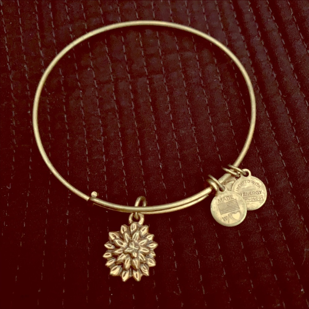 Alex & Ani Gold Flower Bracelet